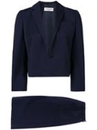 Christian Dior Pre-owned 1984 Straight Skirt Suit - Blue