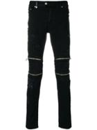 Just Cavalli Fitted Biker Trousers - Black