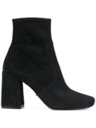 Prada Chunky Heel Boots - Black