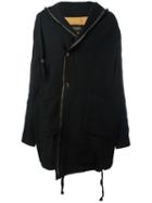 Uma Wang 'ludovico' Coat, Men's, Size: Medium, Black, Wool/linen/flax/cotton/spandex/elastane