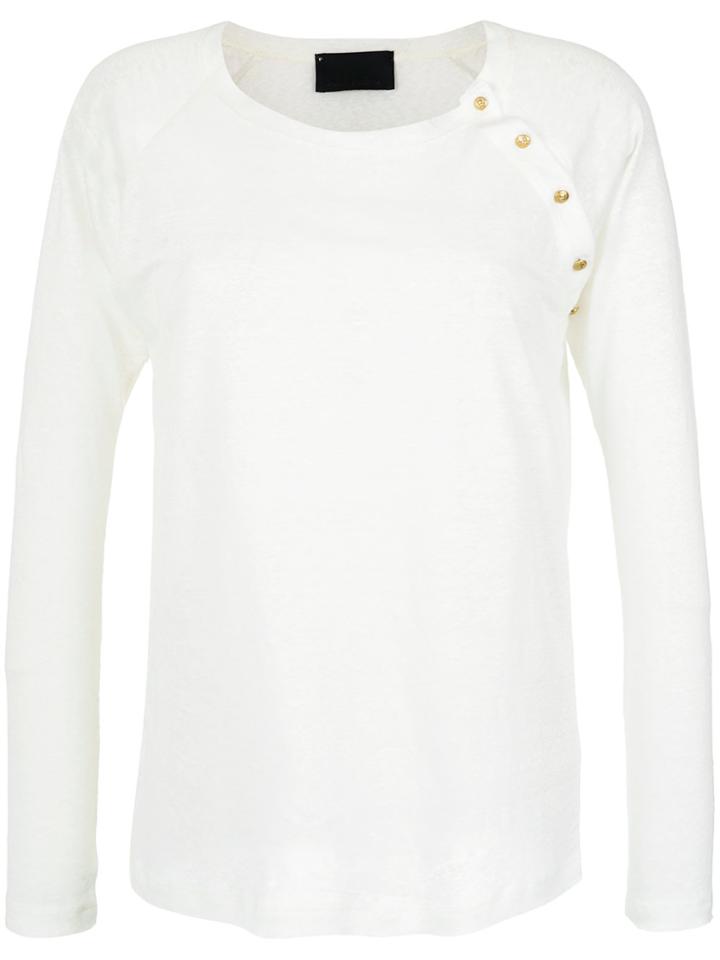 Andrea Bogosian Studded Longsleeved Blouse - White