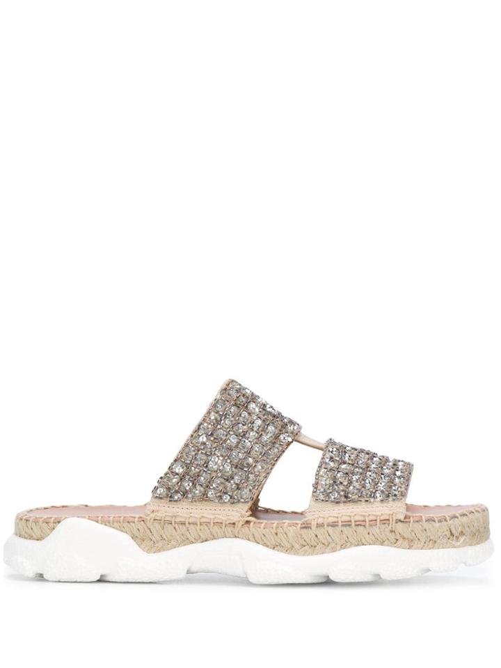 Twin-set Embellished Sandals - Neutrals