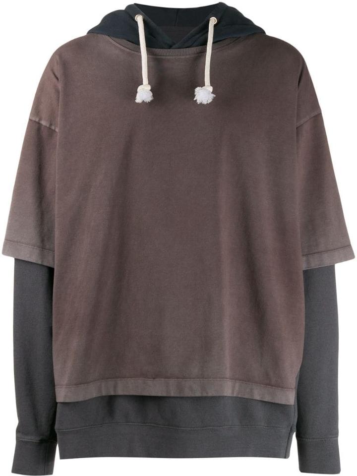 Maison Margiela Layered Hoodie - Grey
