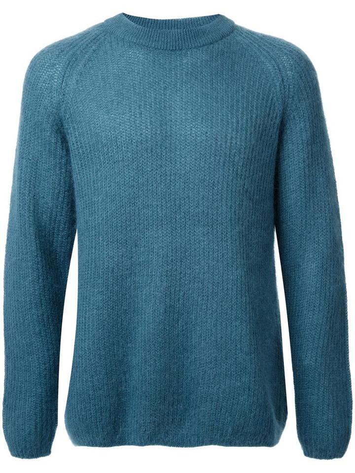 H Beauty & Youth Crew Neck Jumper, Men's, Size: Medium, Green, Nylon/mohair/wool