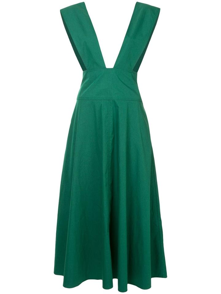 Le Ciel Bleu Flared Midi Dress - Green