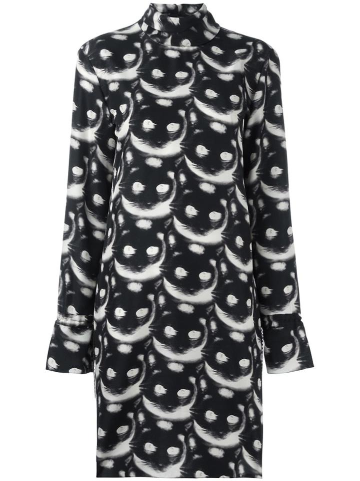 Nina Ricci 'cats' Print Dress - Grey