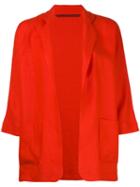 Daniela Gregis Open-front Blazer, Women's, Red, Linen/flax