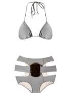 Adriana Degreas Triangle Bikini Set, Women's, Size: P, Grey, Polyamide/spandex/elastane