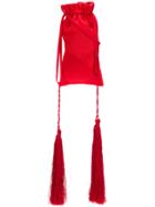 Attico Tassel Clutch Bag - Red