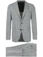 Tagliatore Checked Slim-fit Suit - Blue