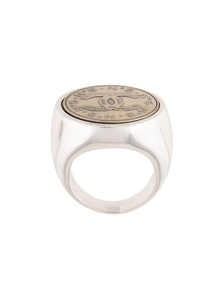 Chanel Pre-owned Logos Ring - Silver