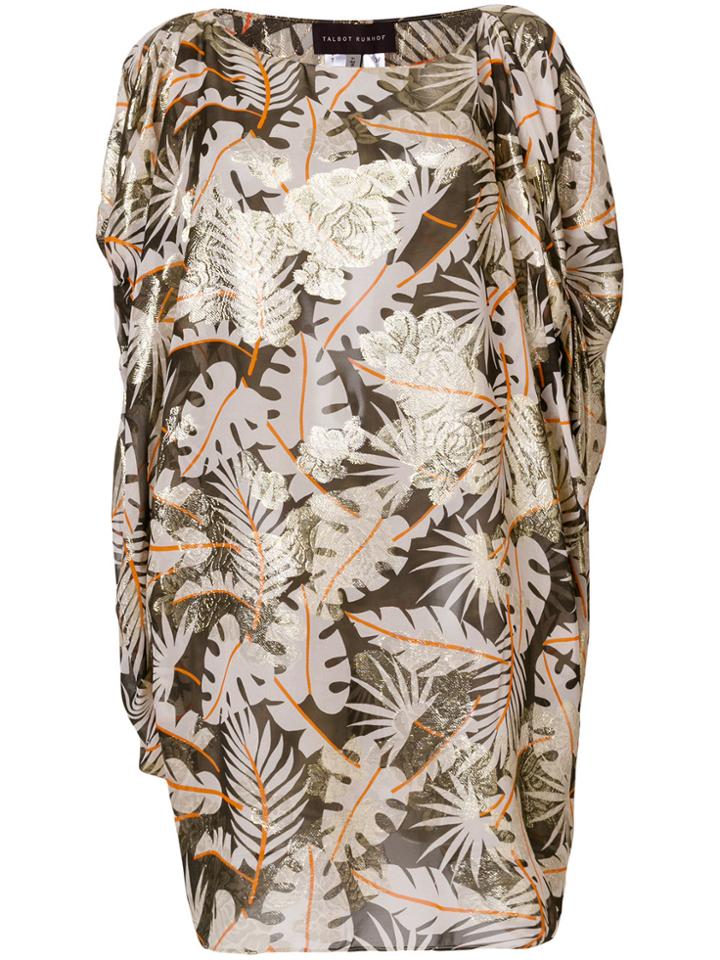 Talbot Runhof Jungle Print Dress - Multicolour