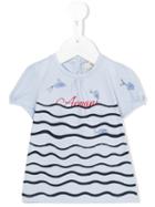 Armani Junior - Underwater Print Top - Kids - Cotton/spandex/elastane - 18 Mth, Blue