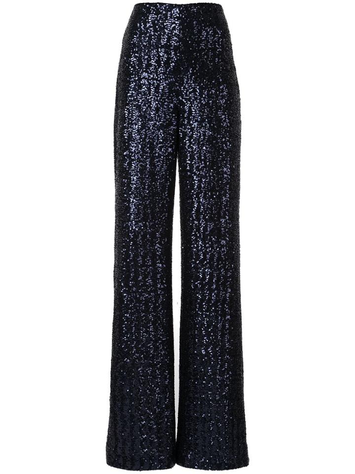 Roland Mouret Sequin Embroidered Trousers - Blue