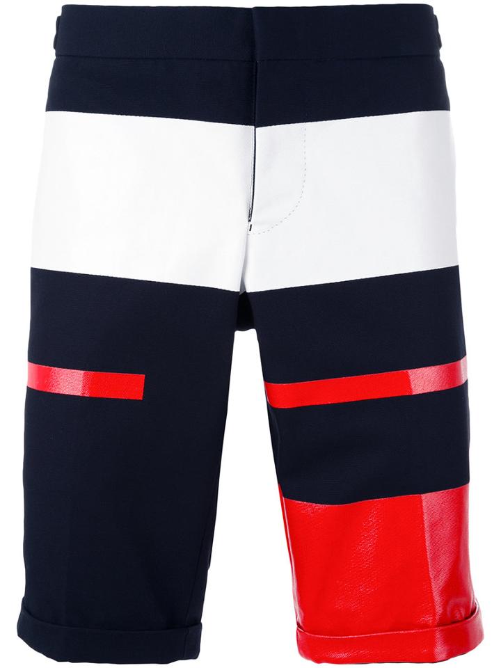 Thom Browne - Striped Shorts - Men - Cotton - 3, Blue, Cotton