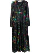 Giada Benincasa Handwriting Print Flared Dress - Black