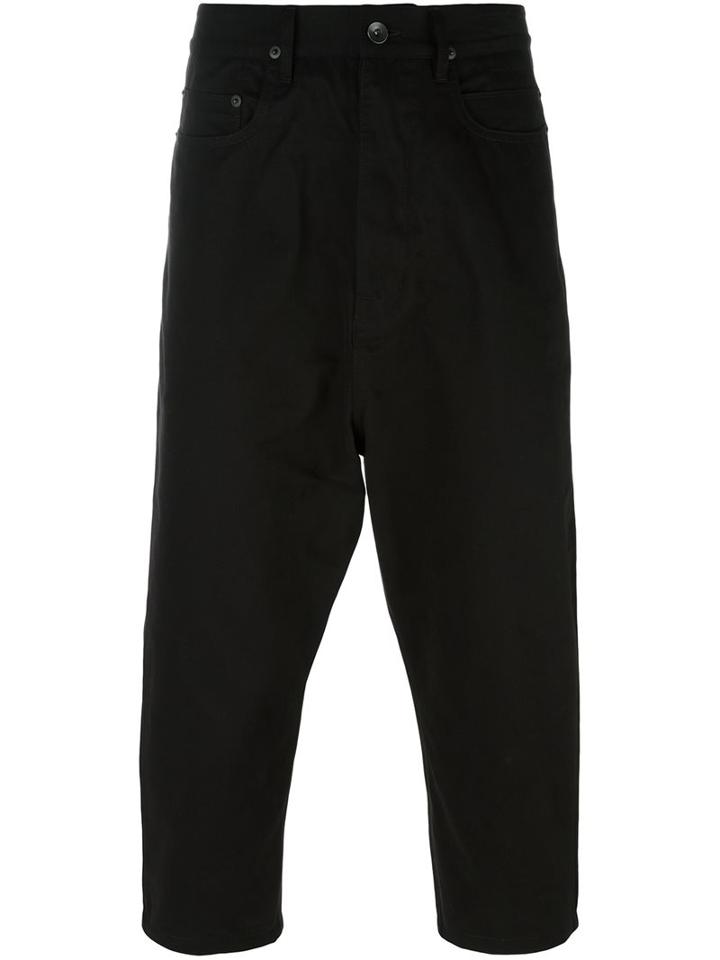 Rick Owens Drkshdw Cropped Jeans, Men's, Size: 33, Black, Cotton