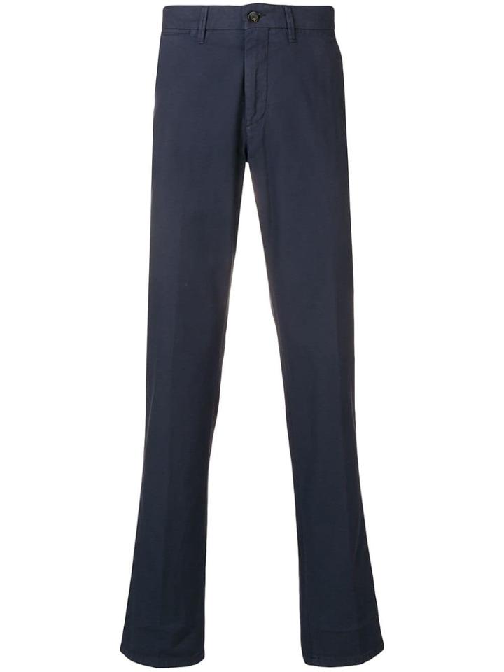 Corneliani Straight Leg Chinos - Blue