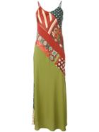 Jean Paul Gaultier Vintage Patchwork Slip Dress - Green