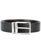 Salvatore Ferragamo - Double Adjustable Silver-tone Buckle Belt - Men - Calf Leather - 115, Black, Calf Leather