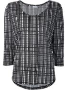 Vince Three-quarter Sleeve Printed Top
