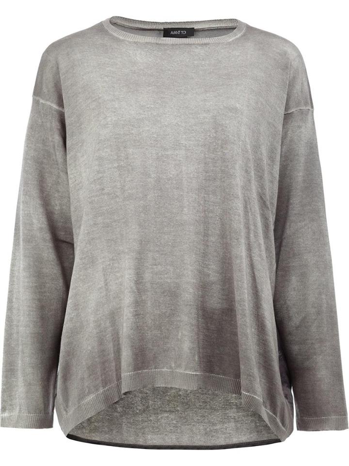Avant Toi Round Neck Jumper - Grey