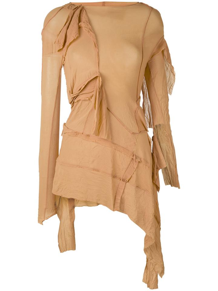 Ottolinger - Asymmetric Fitted Dress - Women - Polyamide - One Size, Nude/neutrals, Polyamide