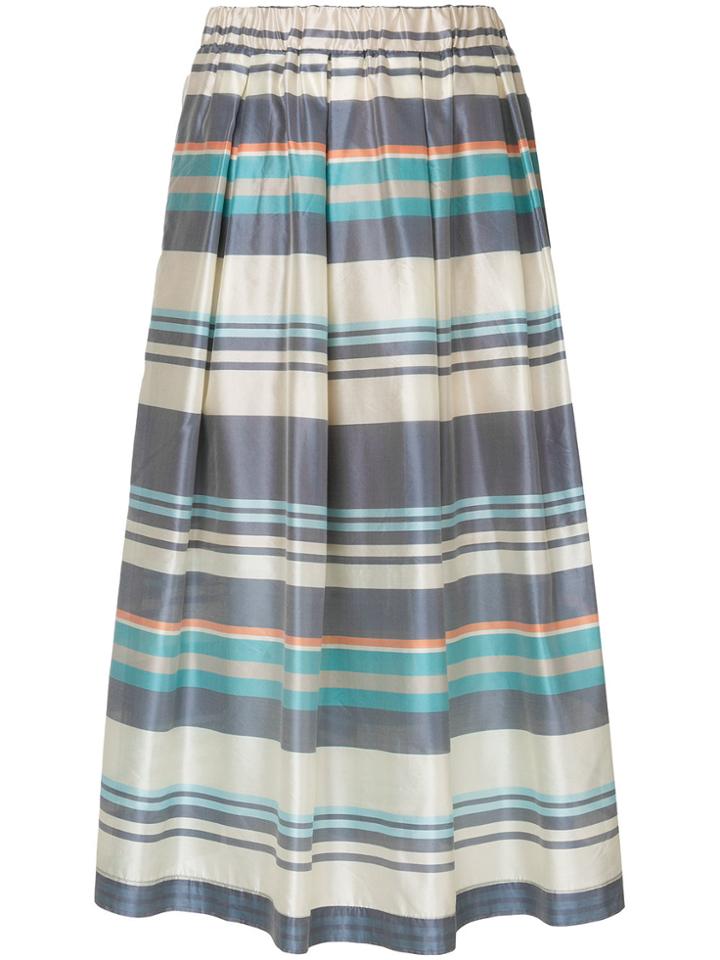 Semicouture Plaid A-line Midi Skirt - Multicolour