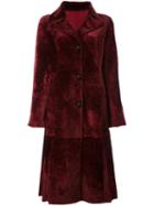 Drome 'cherry' Reversible Coat, Women's, Size: Small, Red, Lamb Fur/lamb Skin