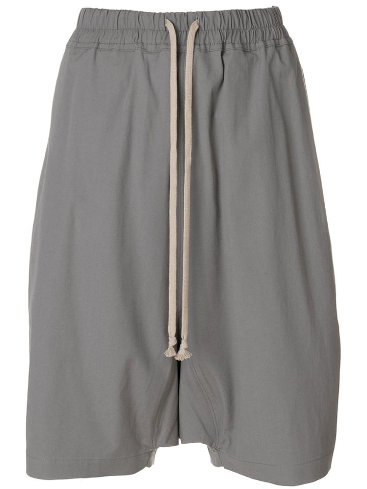 Rick Owens Drkshdw Drop Crotch Shorts - Grey