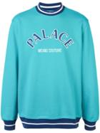Palace Logo Print Sweatshirt - Blue