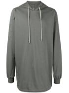 Rick Owens - Long Hooded Sweatshirt - Men - Cotton - S, Grey, Cotton