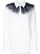 Paco Rabanne Hooded Poplin Shirt - White