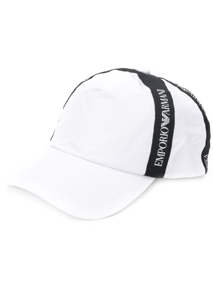 Emporio Armani Logo Tape Cap - White