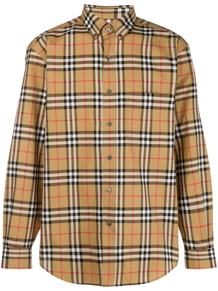Burberry Heritage Check Shirt - Yellow & Orange