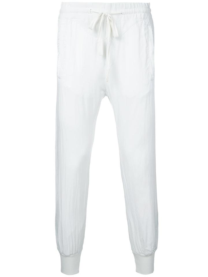 Haider Ackermann - Cropped Skinny Track Pants - Men - Cotton/viscose - Xxs, White, Cotton/viscose