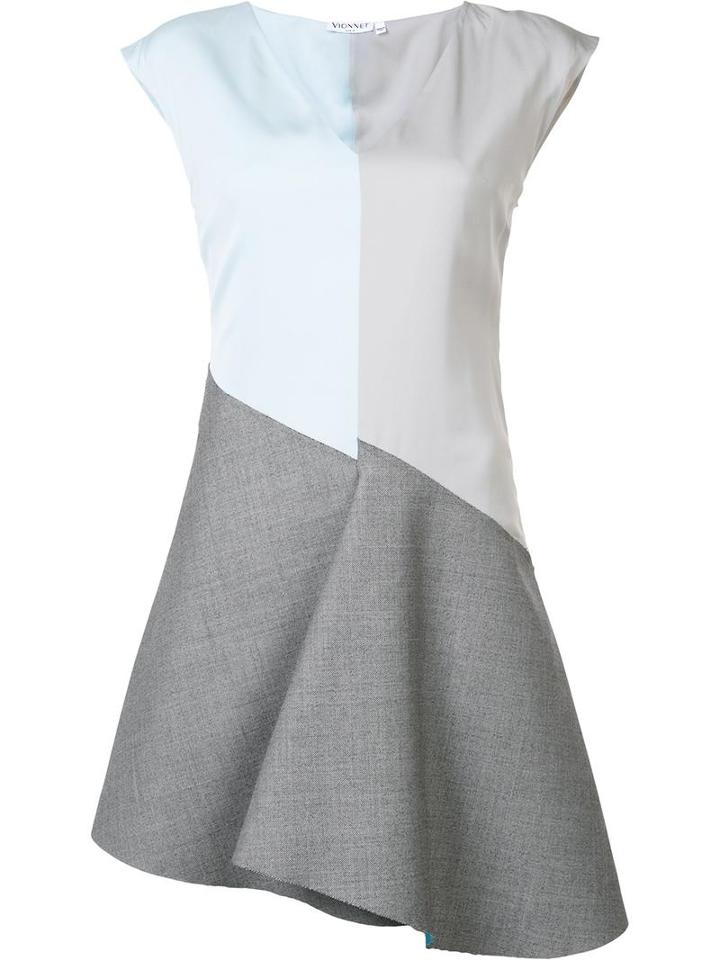 Vionnet Colour Block Asymmetric Dress, Women's, Size: 42, Blue, Silk/spandex/elastane/virgin Wool