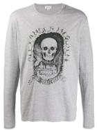 Alexander Mcqueen Skull Print Top - Grey