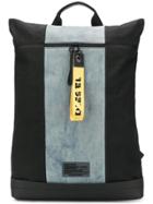 Diesel Paneled Backpack - Black