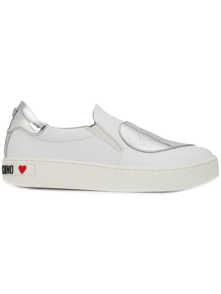Love Moschino Heart Patch Slip-on Sneakers - White