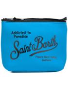 Mc2 Saint Barth Logo Print Zip Clutch - Blue