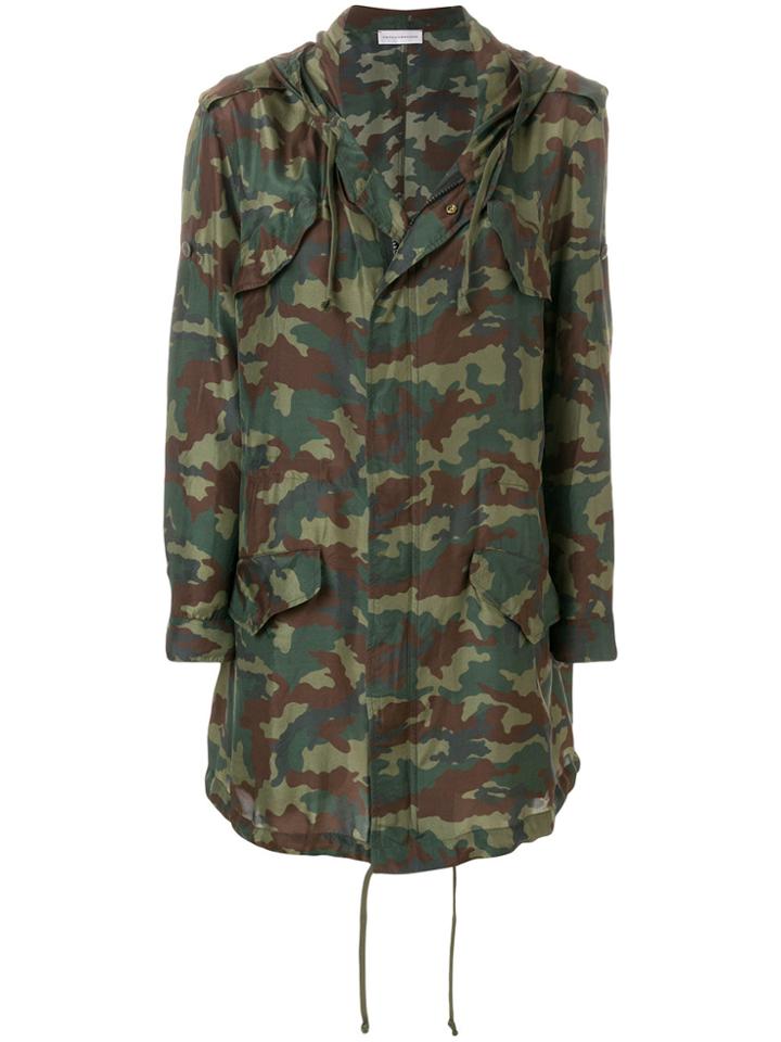 Faith Connexion Camouflage Print Raincoat - Green