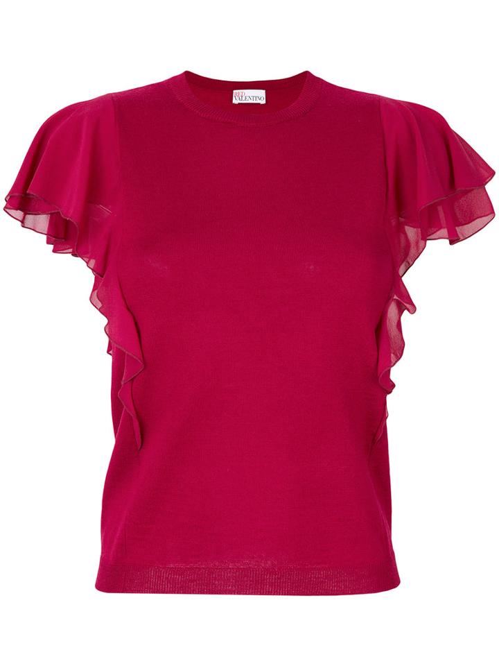 Red Valentino - Knitted Top - Women - Silk/spandex/elastane/virgin Wool - Xs, Silk/spandex/elastane/virgin Wool