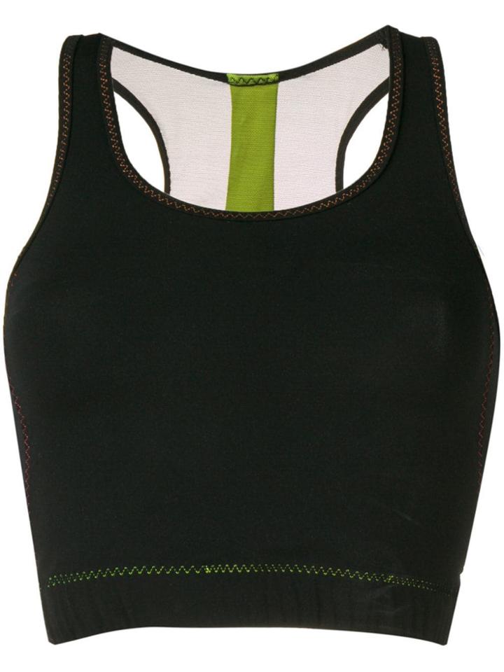 Sàpopa Sheer Racerback Sports Bra - Black