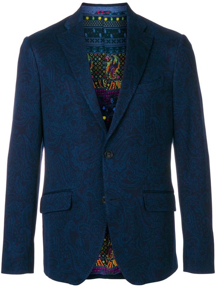 Etro Paisley Blazer - Blue