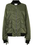 Strateas Carlucci Orchis Veil Bomber Jacket - Green