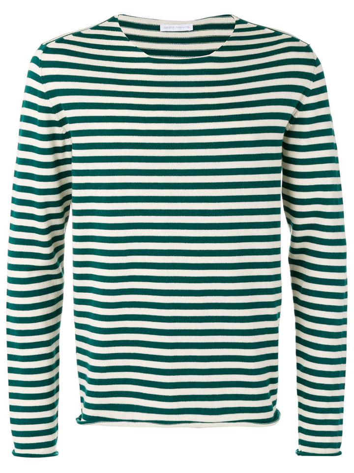 Société Anonyme - 'universal' Striped Pullover - Unisex - Cotton - M, Green, Cotton