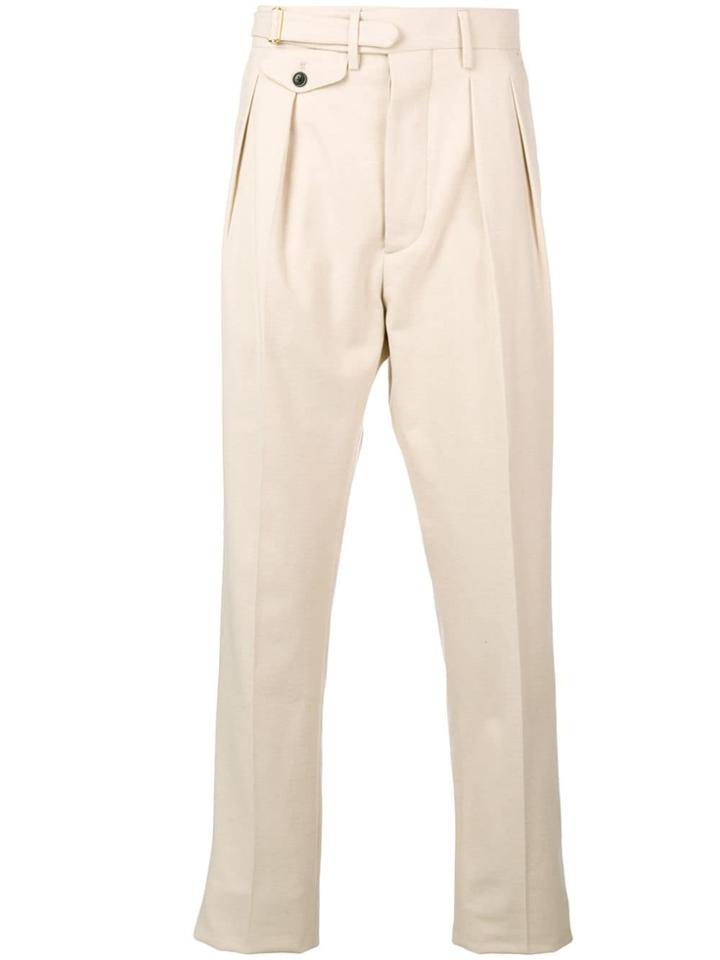 Lardini Drop-crotch Tailored Trousers - Neutrals