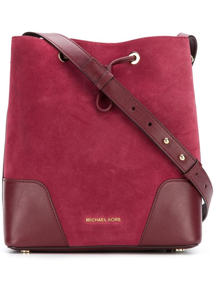 Michael Michael Kors Cary Medium Bucket Bag - Red