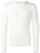 Brunello Cucinelli Crewneck Cable-knit Jumper - White